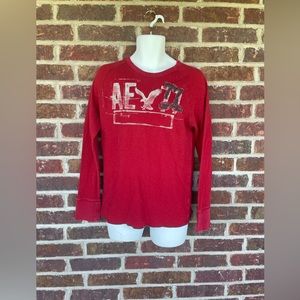 Men’s Y2K American Eagle Vintage Fit Long Sleeve Cotton Shirt Size Medium